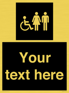 Custom information: black panel disabled female and male